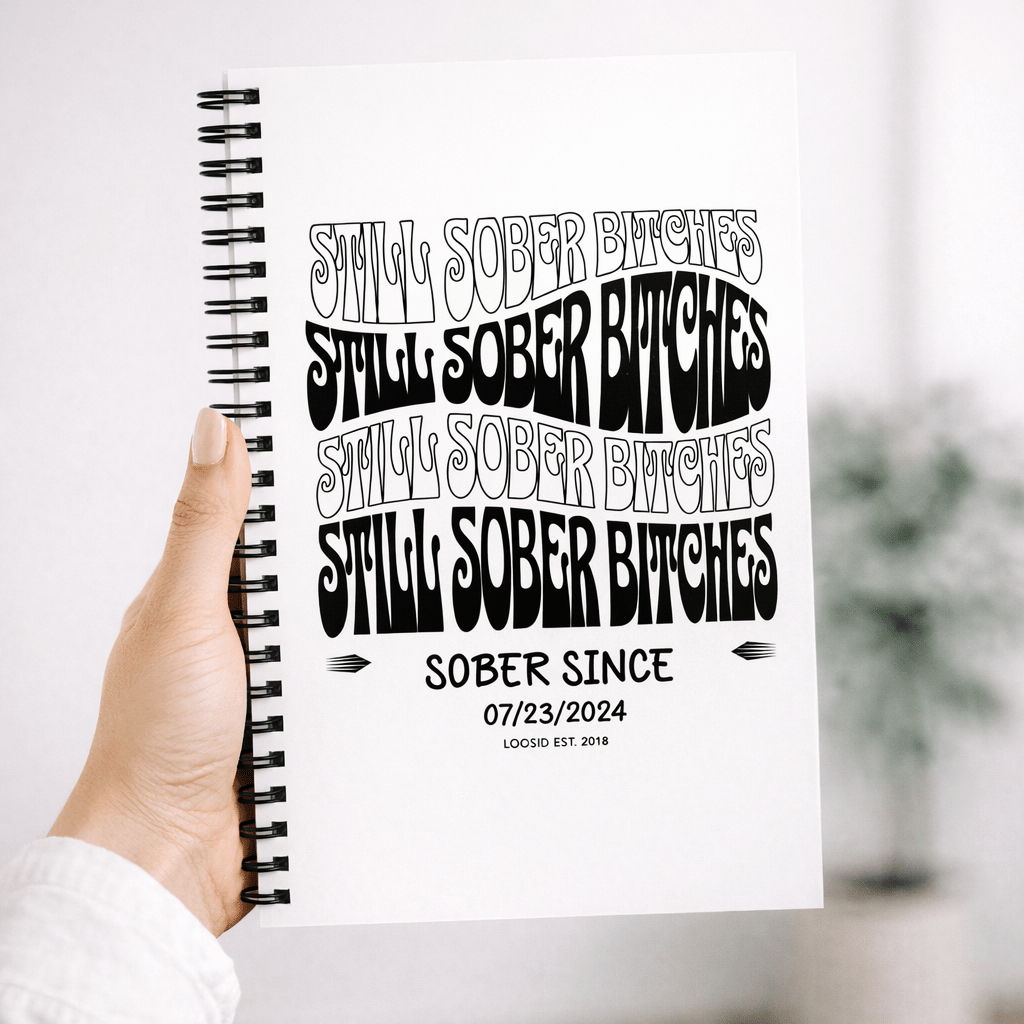 Wavy Still Sober B's Journal w/ Personalized Sobriety Date