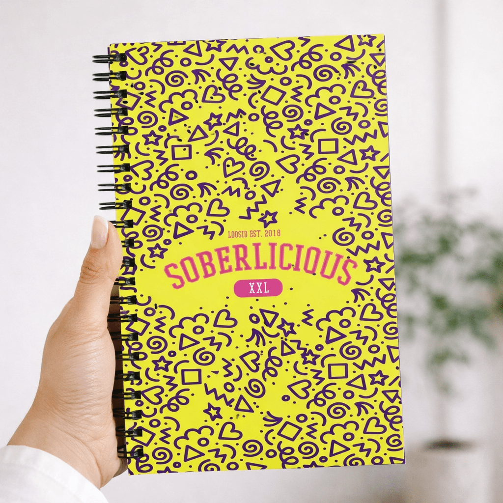 Soberlicious Spiral notebook
