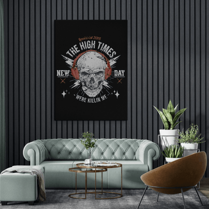 Sobriety Art | High Times Were Killing Me Motivational Canvas Print