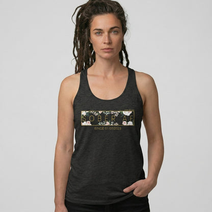 Sober AF Flower Sober Tank Top graphic detail (view 4)