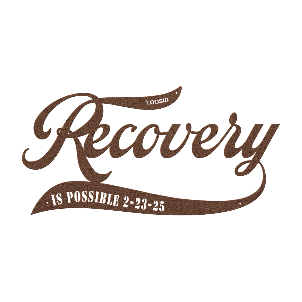 Sobriety Art Metal Sign with Recovery Date Sobriety Art flat lay styled image (view 13)