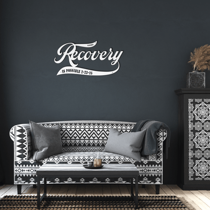 Sobriety Art Metal Sign with Recovery Date Sobriety Art fit detail (view 9)