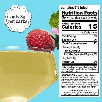 lychee mint (sparkling mocktail | 12 pack)