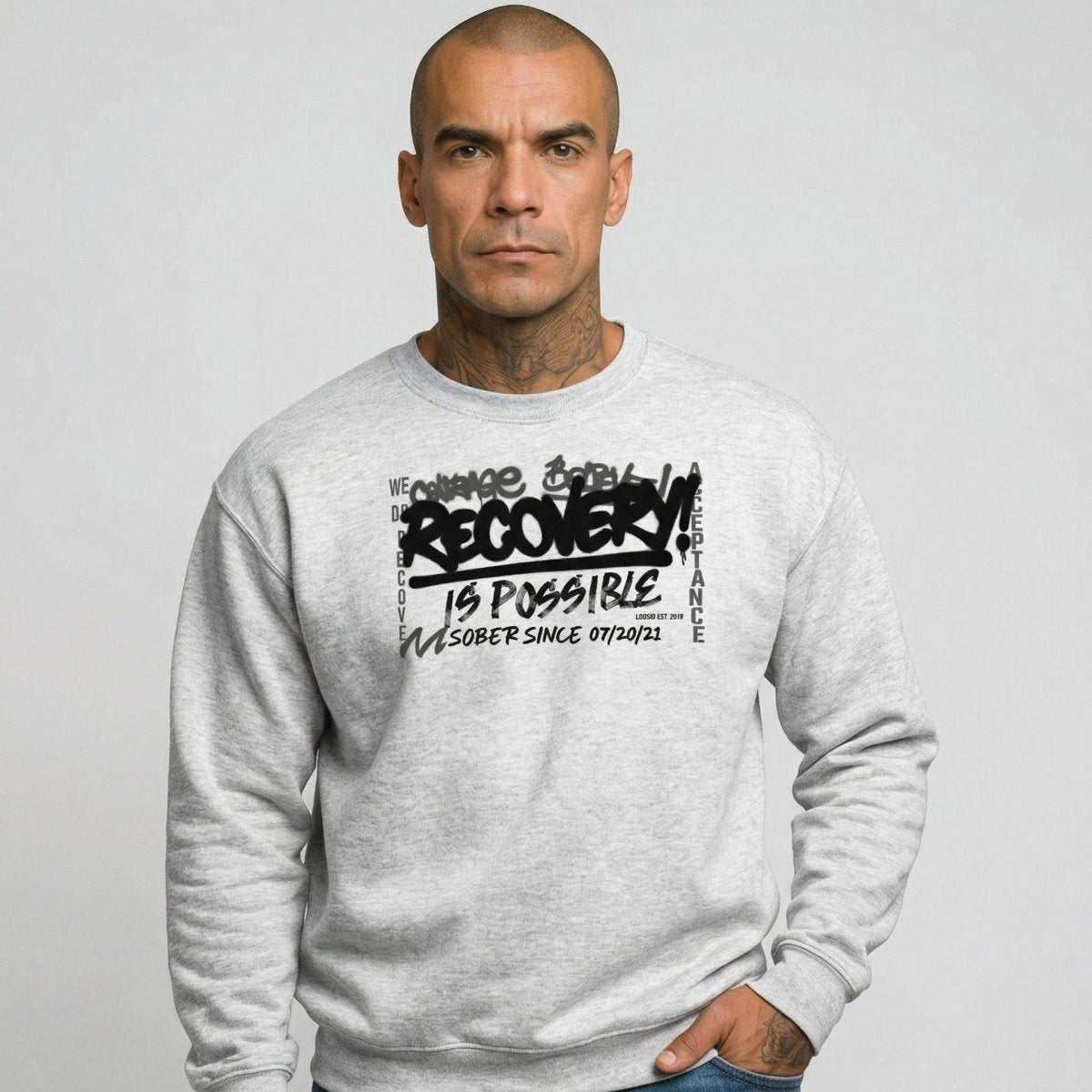 Recovery Is Possible Recovery Hoodie lifestyle view (view 25)