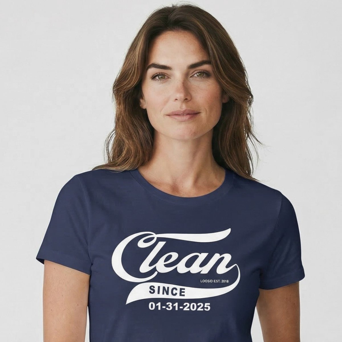 Women’s Clean Since Tee w/ Personalized Clean Date