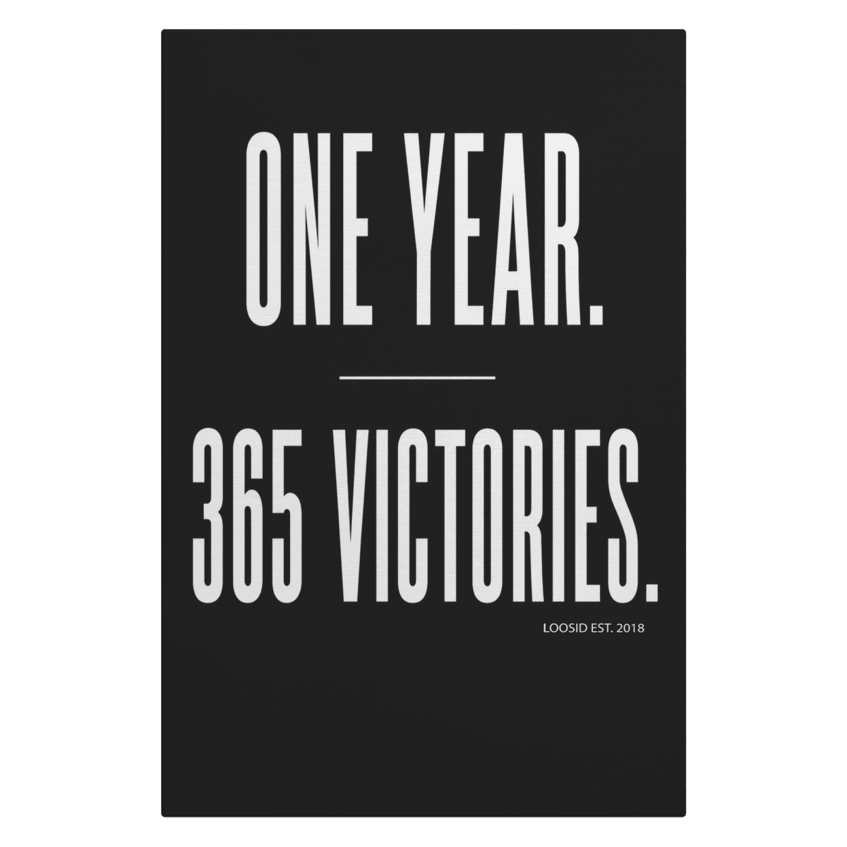 Sobriety Art | One Year 365 Victories Canvas Wall Art