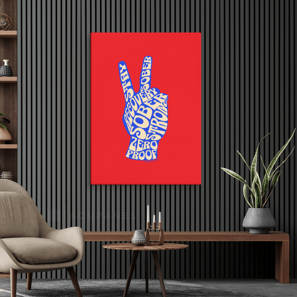 Peace and Sober wall art canvas