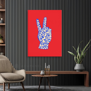 Sobriety art with a bold design symbolizing peace and strength