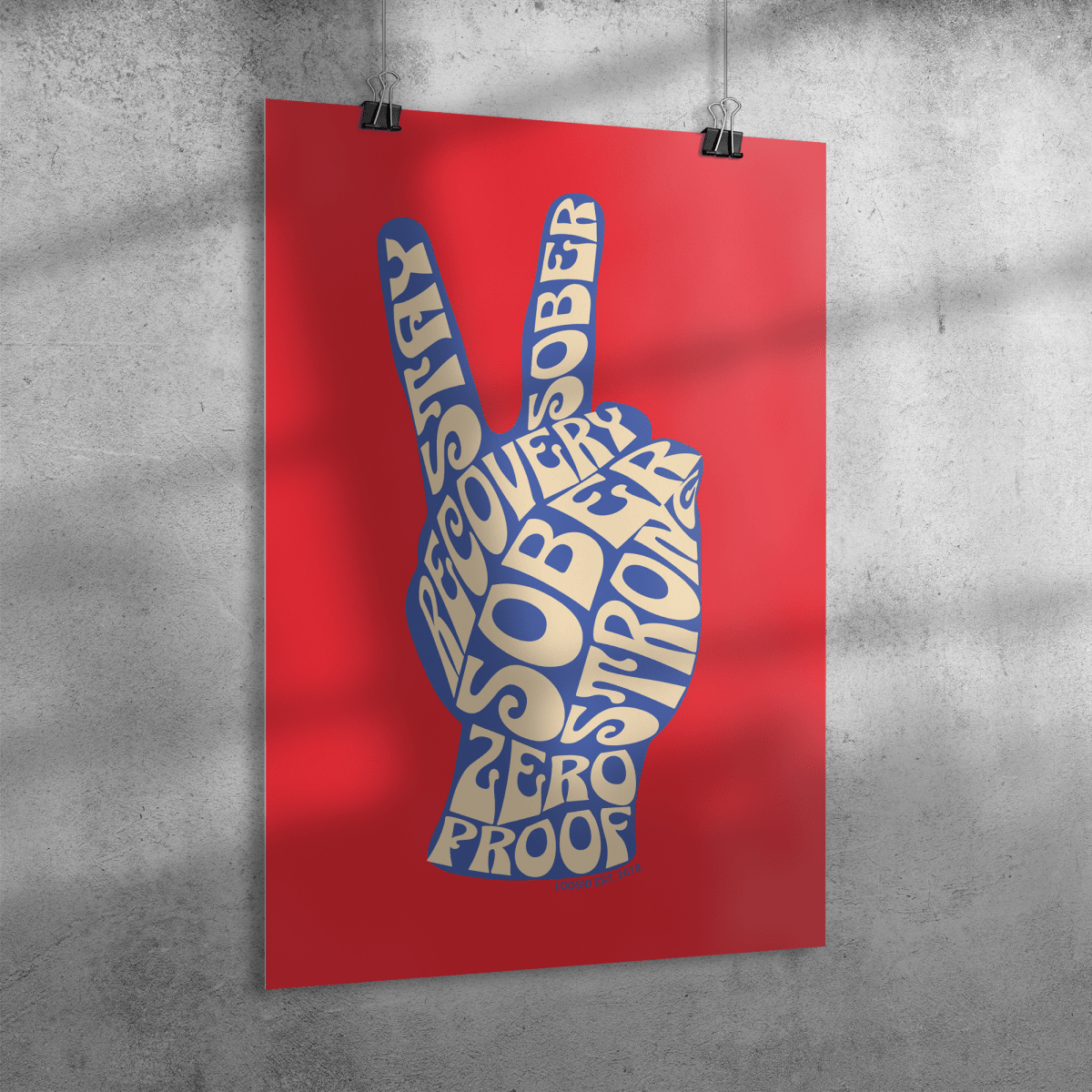 Peace and Sober Sobriety Art graphic detail (view 4)