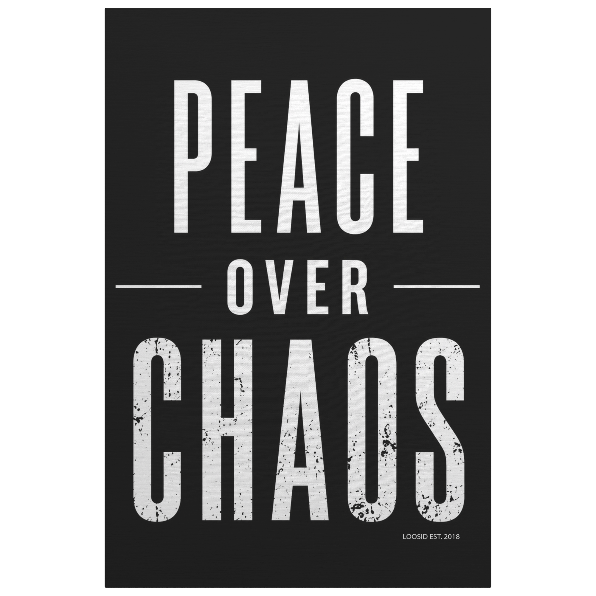 Sobriety Art | Peace over Chaos canvas Wall Art