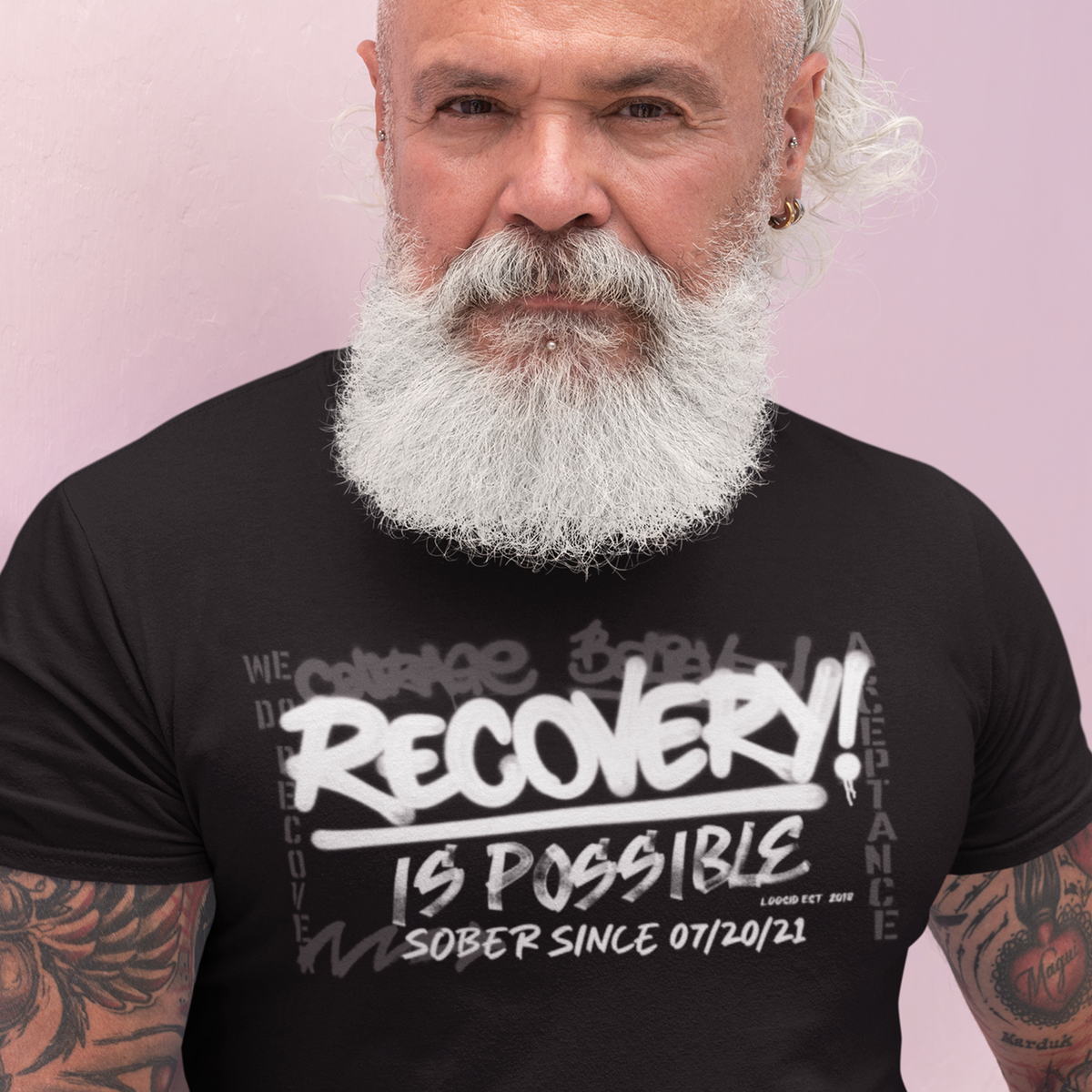 Personalized Sober T Shirt honoring recovery journeys