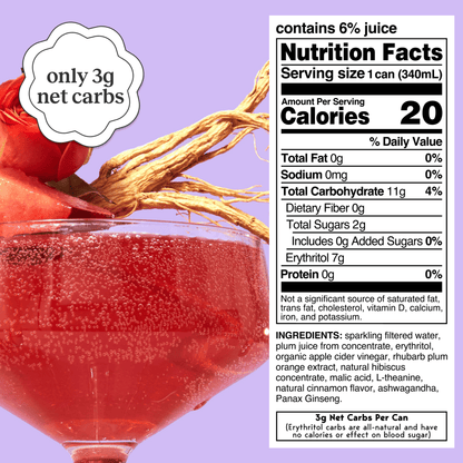 plum ginseng (sparkling mocktail | 12 pack)