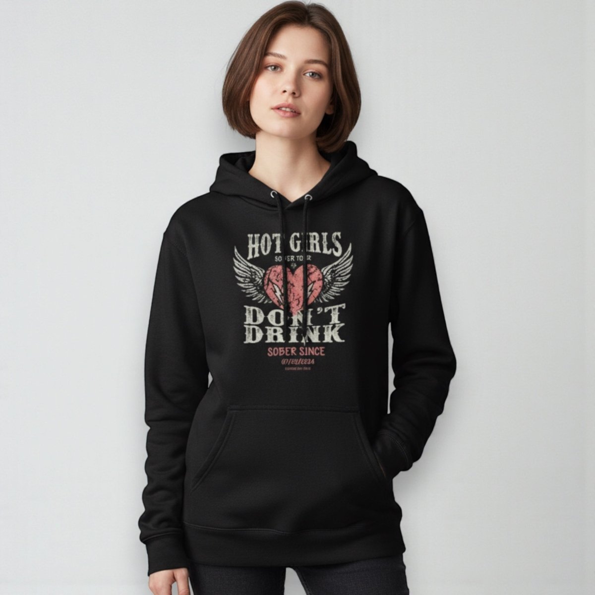 Recovery Hoodie | Hot Girls Custom Sobriety Date Hoodie