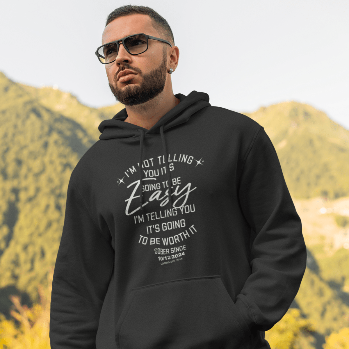 Recovery Hoodie | I’m Not Telling Custom Sobriety Date Sweatshirt