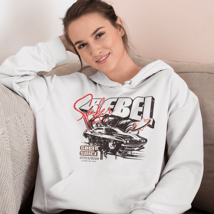 Recovery Hoodie | Women’s Sober Rebel Custom Sobriety Date Sweatshirt