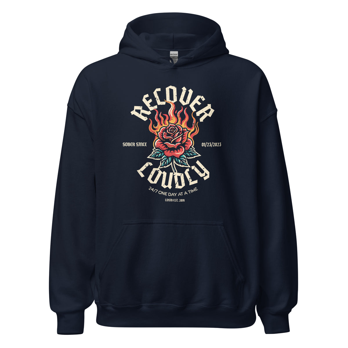Recovery Hoodie for celebrating sober milestones