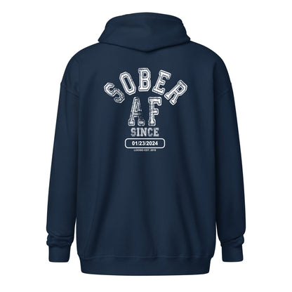 Recovery Hoodie highlighting custom sobriety milestone