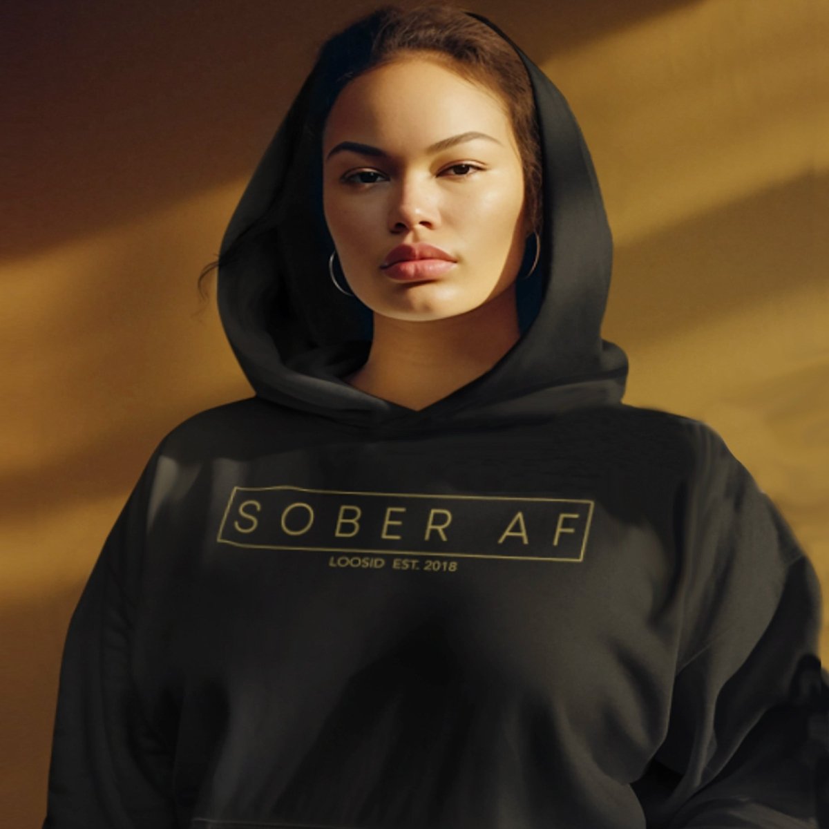Recovery Hoodie | Sober AF Women's Hoodie with Custom Sobriety Date