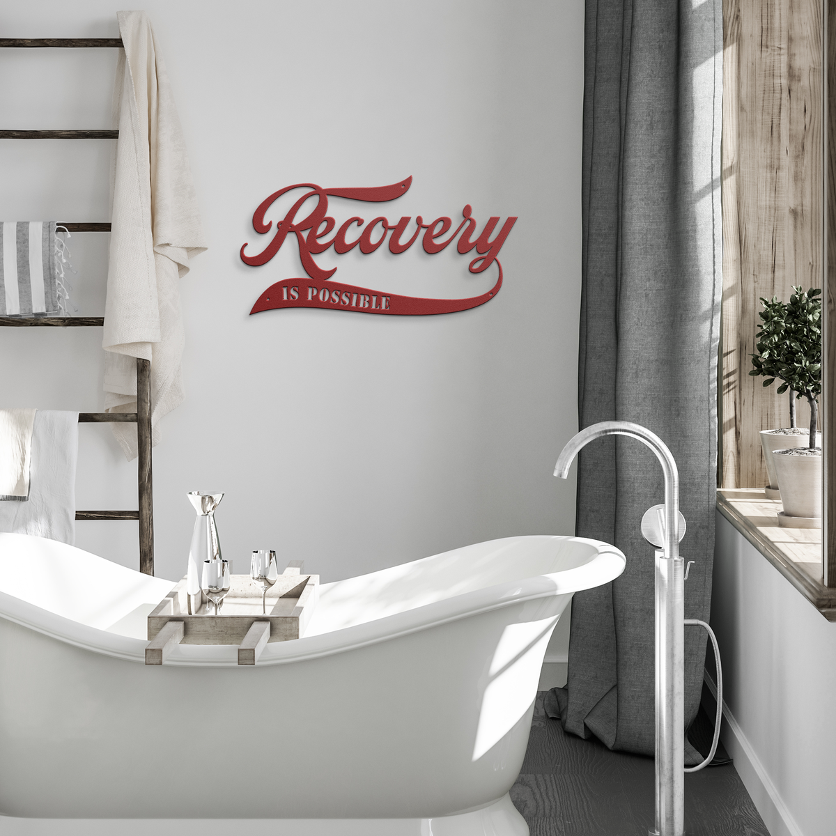 Recovery_Is_Possible_Die_Cut_Metal_Sign_Red_Modern_Bathroom_Mockup.png