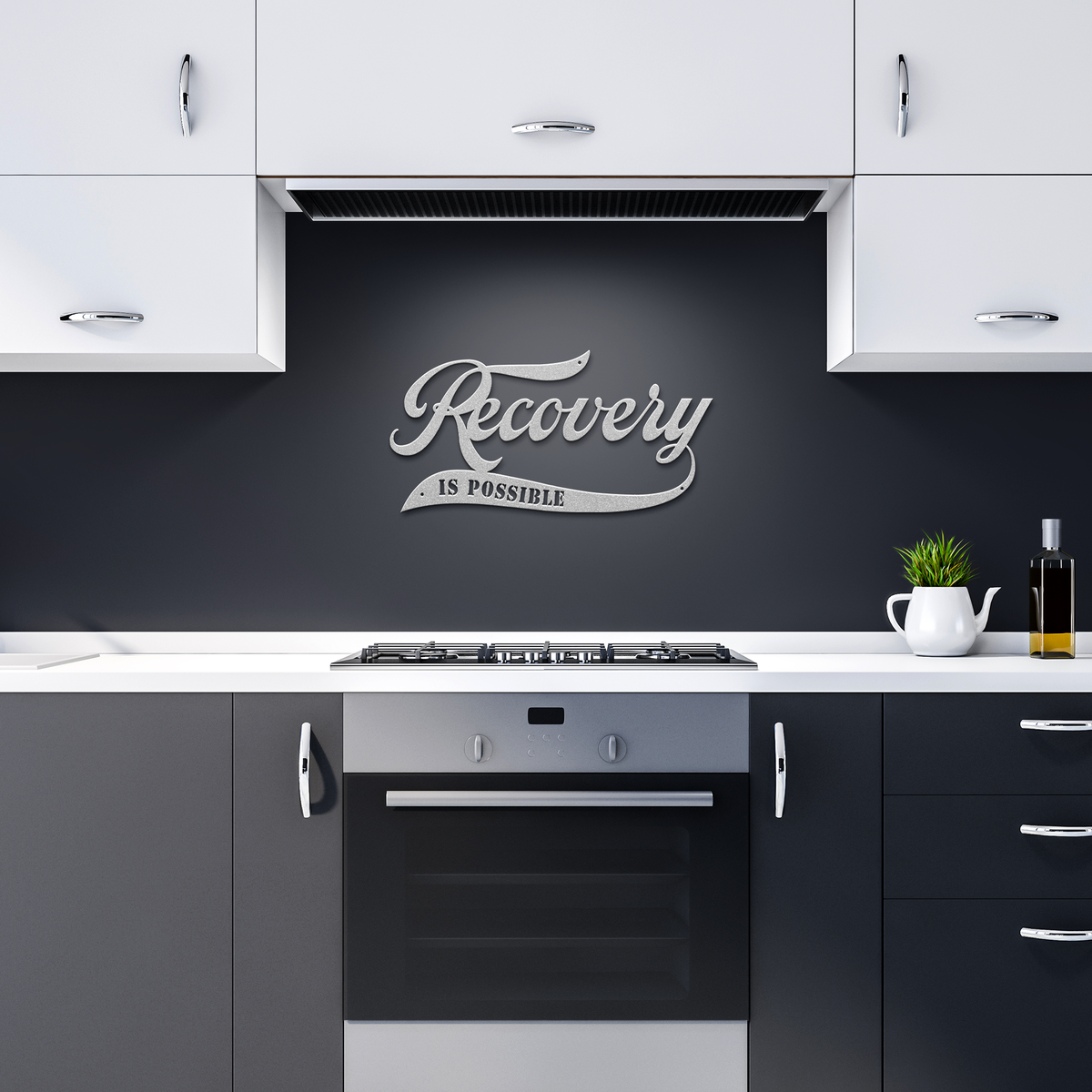 Recovery_Is_Possible_Die_Cut_Metal_Sign_Silver_Dark_Kitchen_Mockup.png