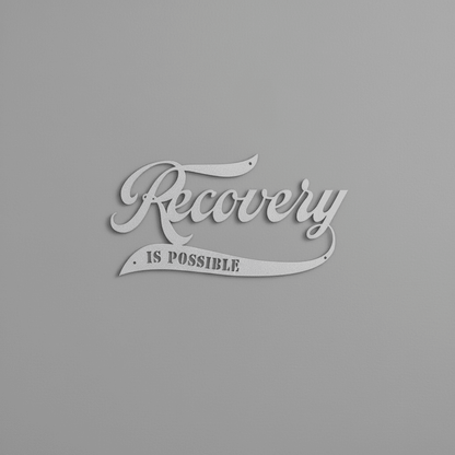 Recovery Is Possible Die Cut Metal Wall Sobriety Art packaging detail (view 18)
