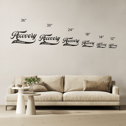 Die cut metal Sobriety Art for recovery-focused home decor