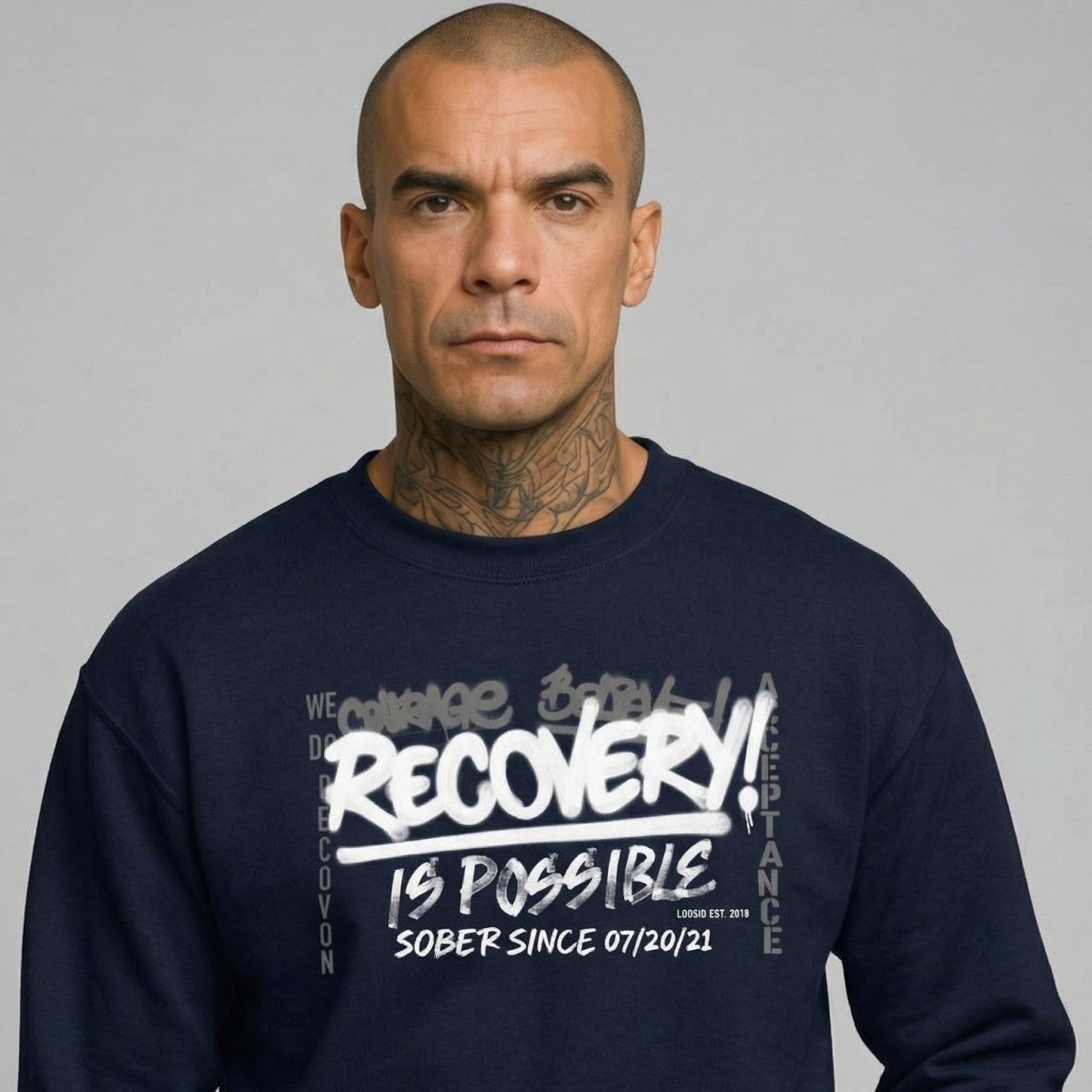 Recovery Is Possible Recovery Hoodie close-up view (view 12)