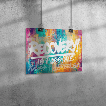 Recovery Is Possible Sobriety Art side view (view 6)