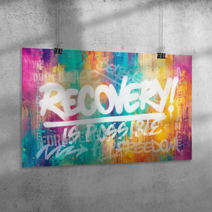 Recovery Is Possible Sobriety Art graphic detail (view 4)
