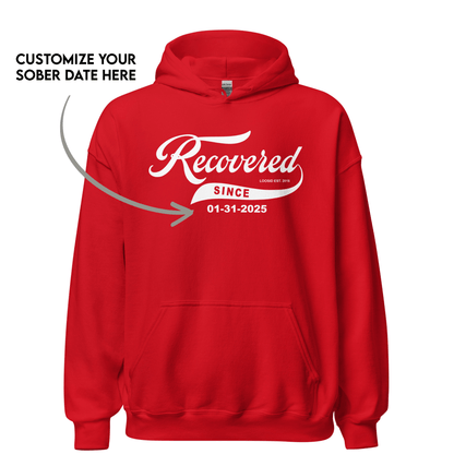 Men's Recovered Since Hoodie w/ Personalized Recovered Date