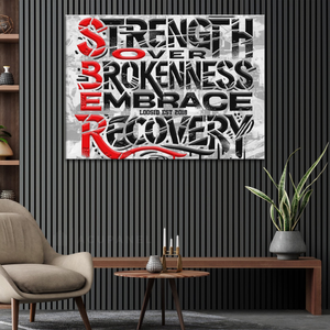SOBER Strength Graffiti Canvas Art
