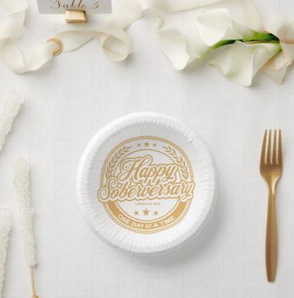 Loosid Soberversary Party Paper Bowls Sobriety Gift featuring the design