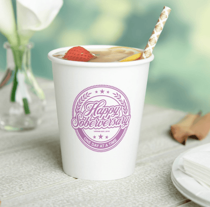 Soberversary Party Paper Cups Sobriety Gift product photo (view 10)