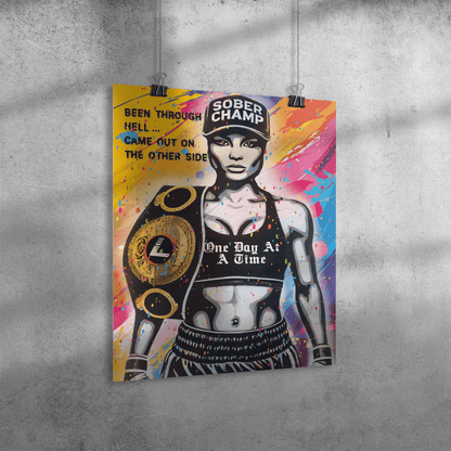 Sober Champ Women Sober Sobriety Art lifestyle view (view 5)