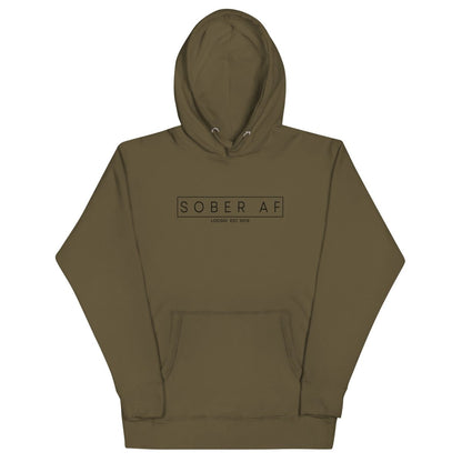 Soft cotton Recovery Hoodie celebrating a sober lifestyle