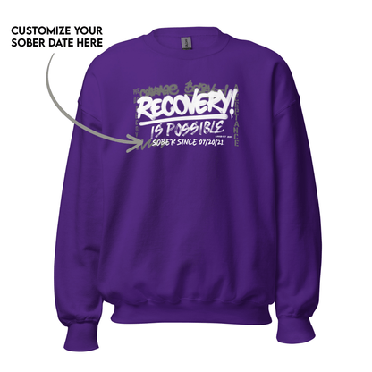 Stylish Recovery Sweater honoring recovery milestones