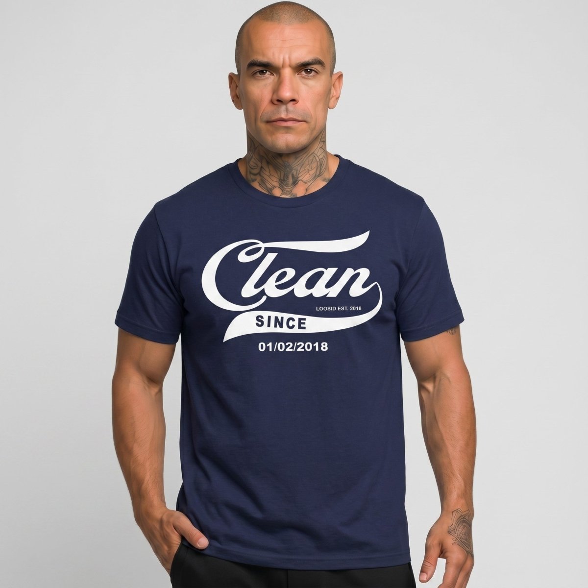 Clean Since Tee with Personalized Sobriety Date | Sober T Shirt