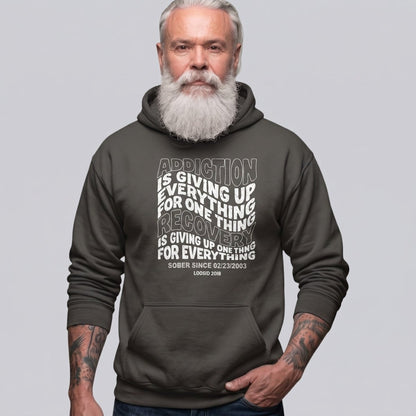Addiction is Giving up Recovery Hoodie product photo (view 10)