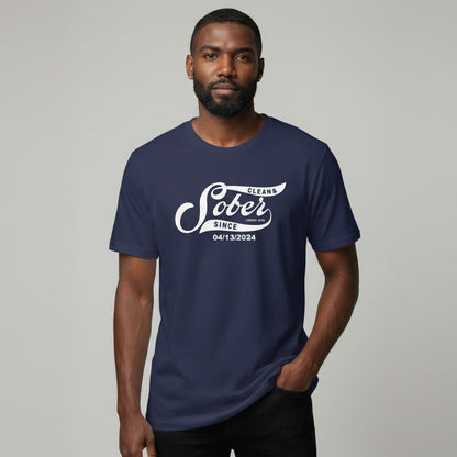 Sober Since Sober T Shirt back view (view 7)