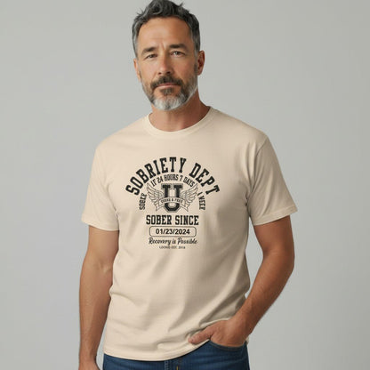 Sobriety Dept Sober T Shirt graphic detail (view 4)