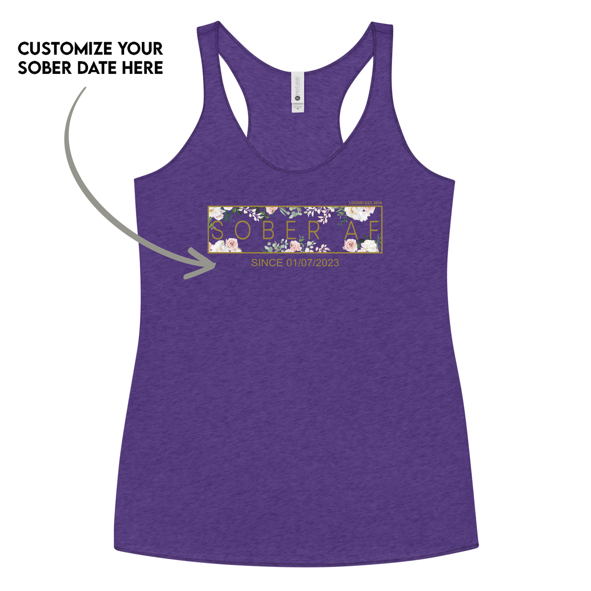 Women’s Sober Tank Top made with premium breathable fabric