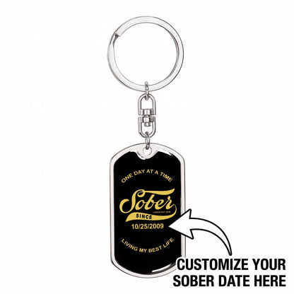 Sobriety Gift | Sober Since Keychain