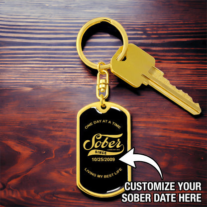 Sobriety Gift | Sober Since Keychain