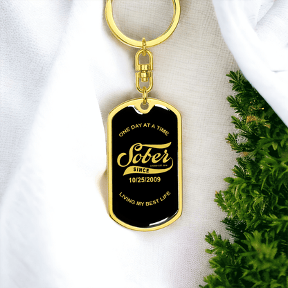 Custom Sobriety Gift keychain for daily inspiration and strength