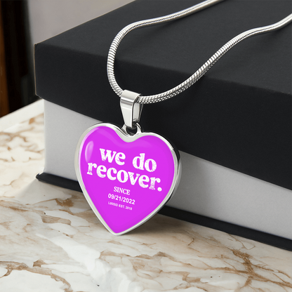 We Do Recover Heart Sober Jewelry graphic detail (view 4)