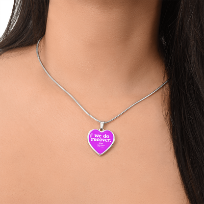 We Do Recover Heart Sober Jewelry back view (view 7)