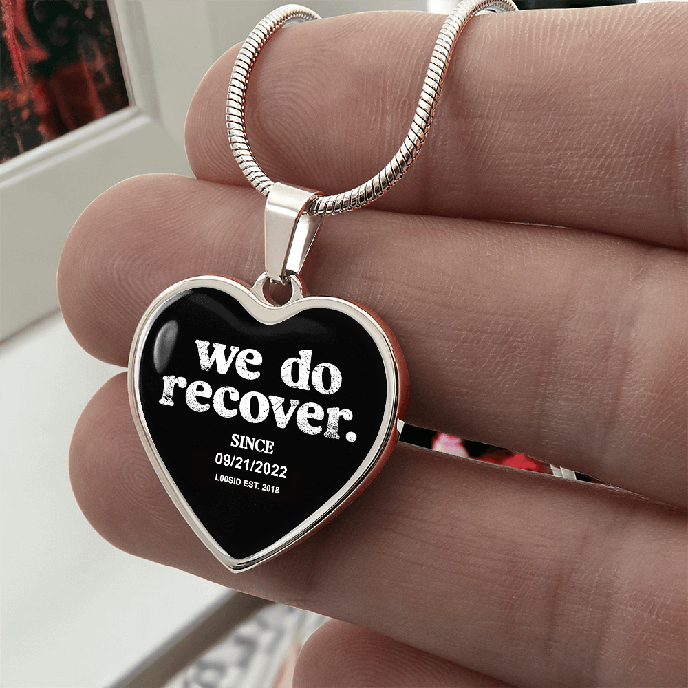 We Do Recover Heart Sober Jewelry side view (view 6)