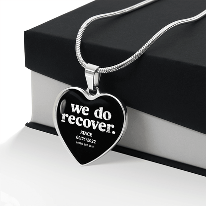Sobriety Gift | We Do Recover Heart Sober Jewelry