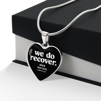 We Do Recover Heart Sober Jewelry graphic detail (view 4)