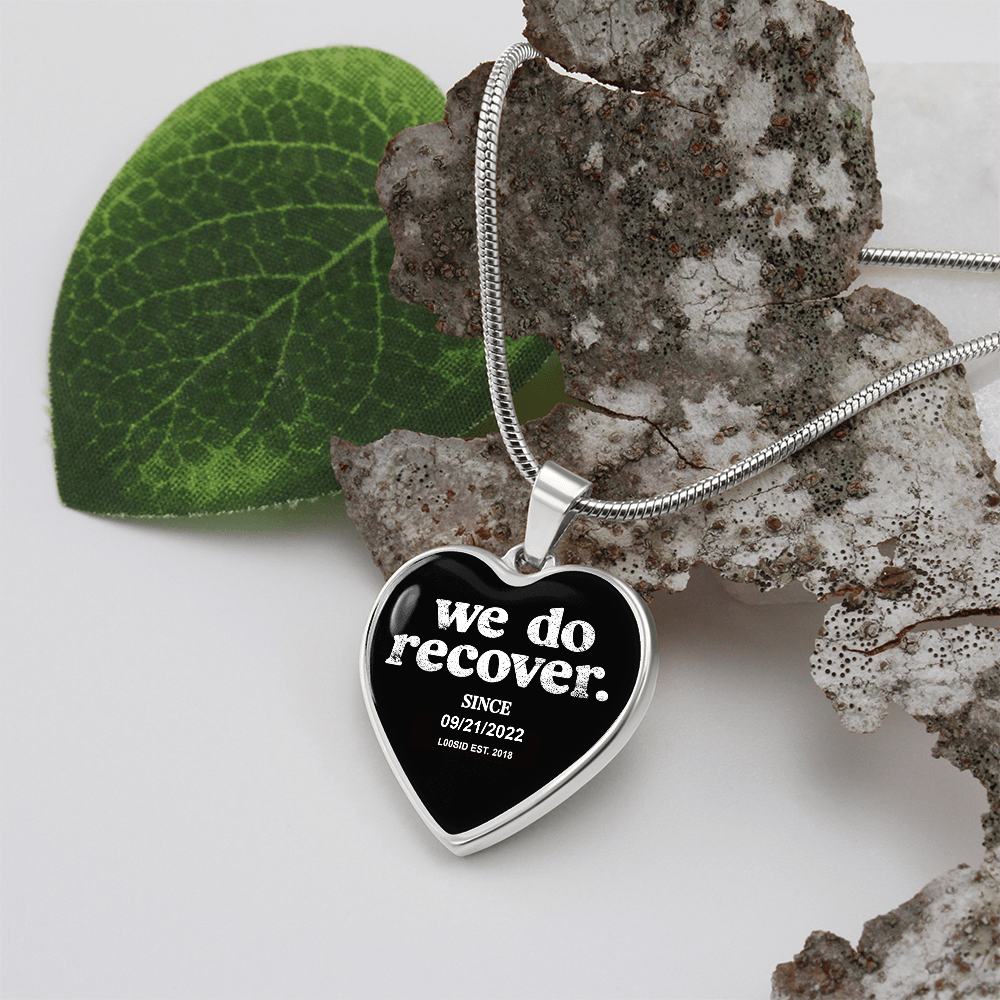 We Do Recover Heart Sober Jewelry packaging detail (view 8)